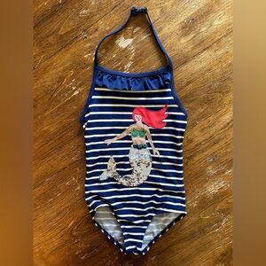 Girls’ Boden One Piece Sequin Mermaid Swimsuit 5-6